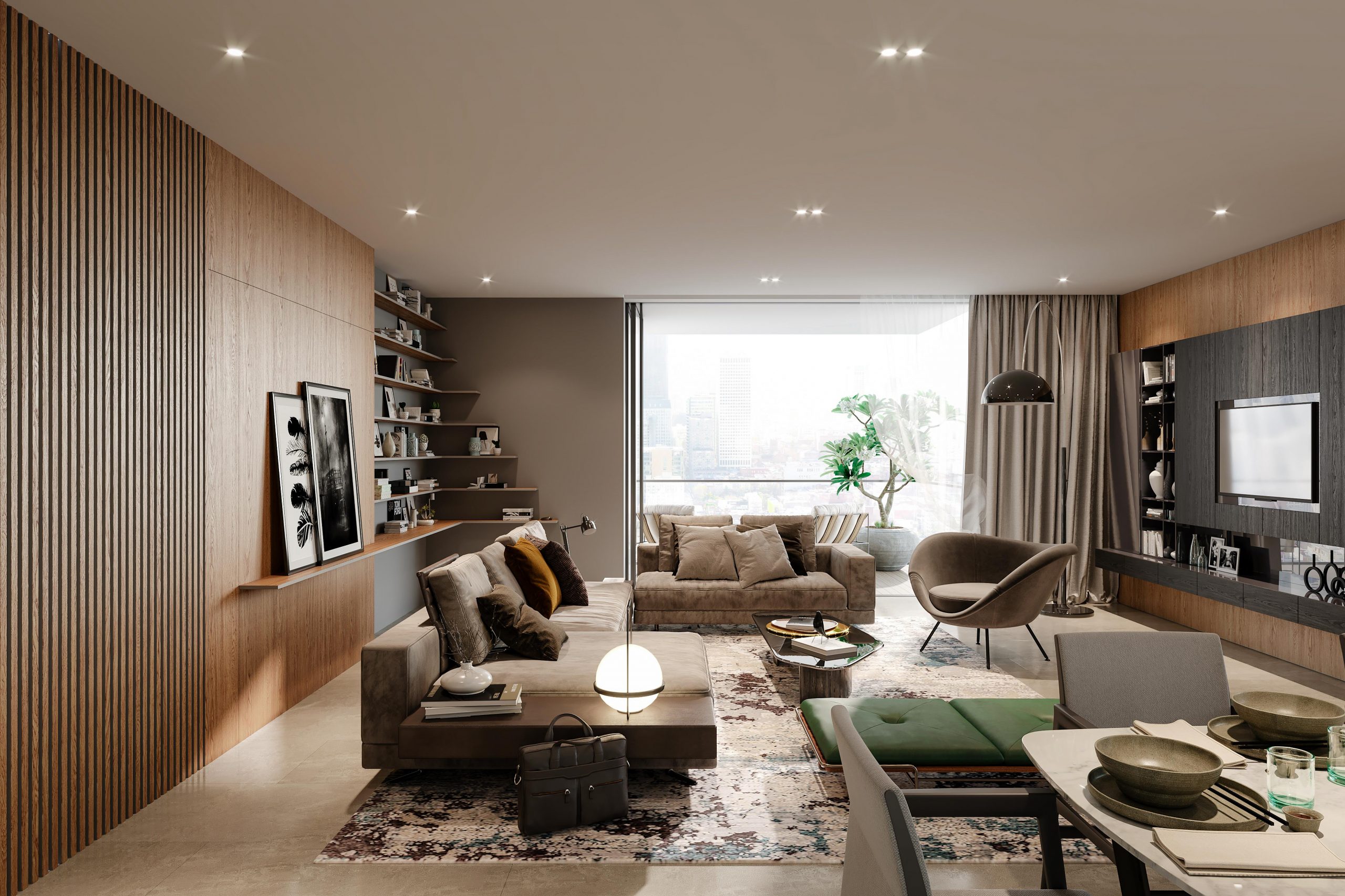 ODOM Living bedroom interior rendering