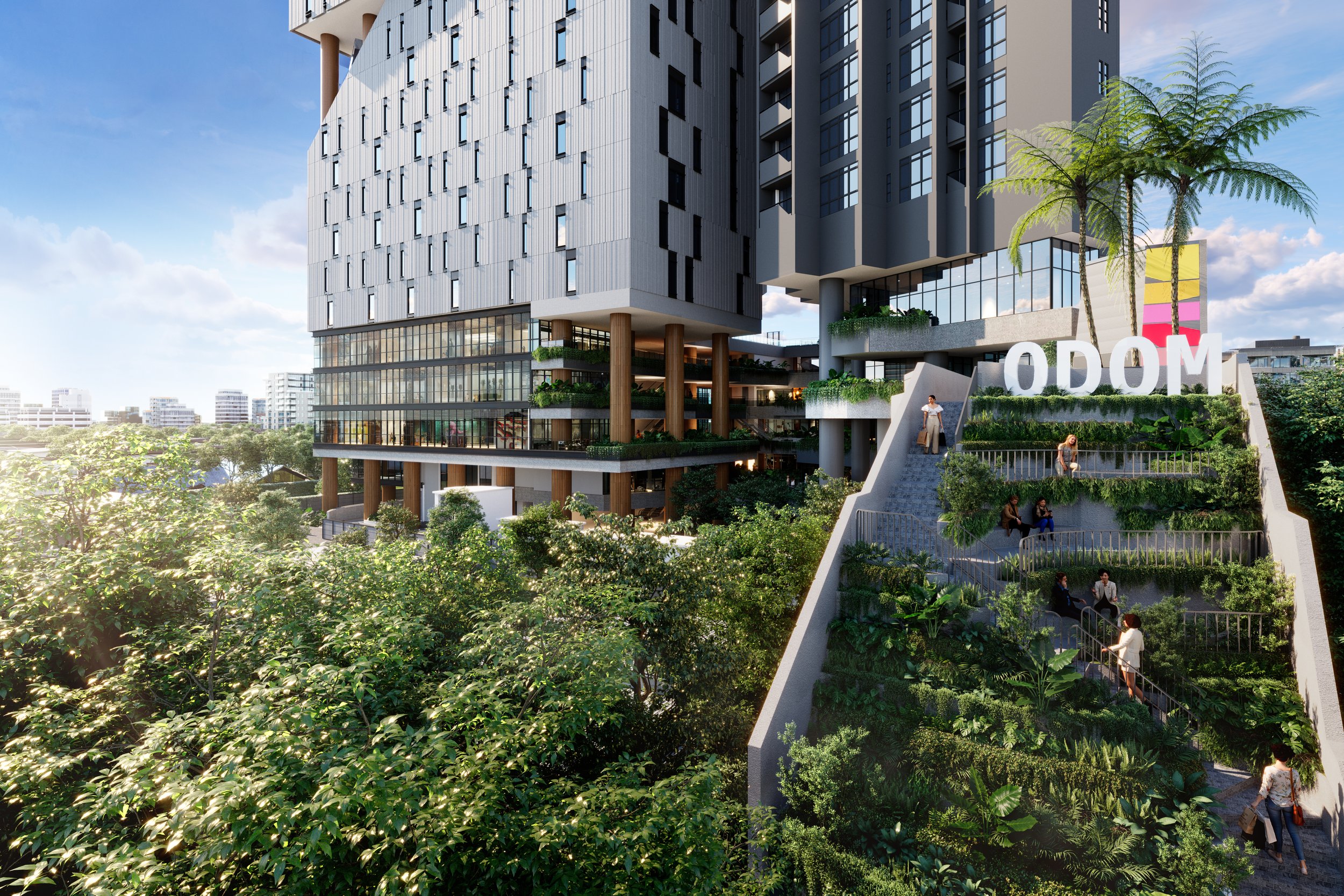 ODOM commercial podium and landscaped public realm