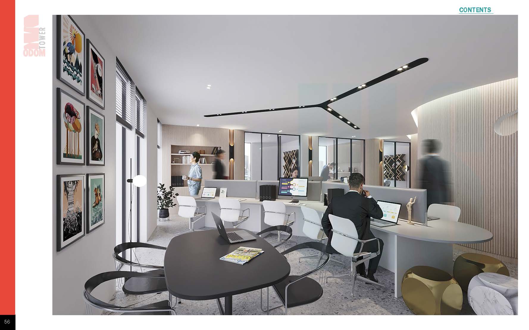 ODOM Tower office interior rendering